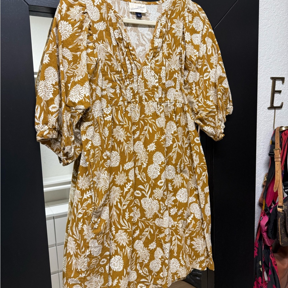 Universal Thread Mustard Floral Mini Dress